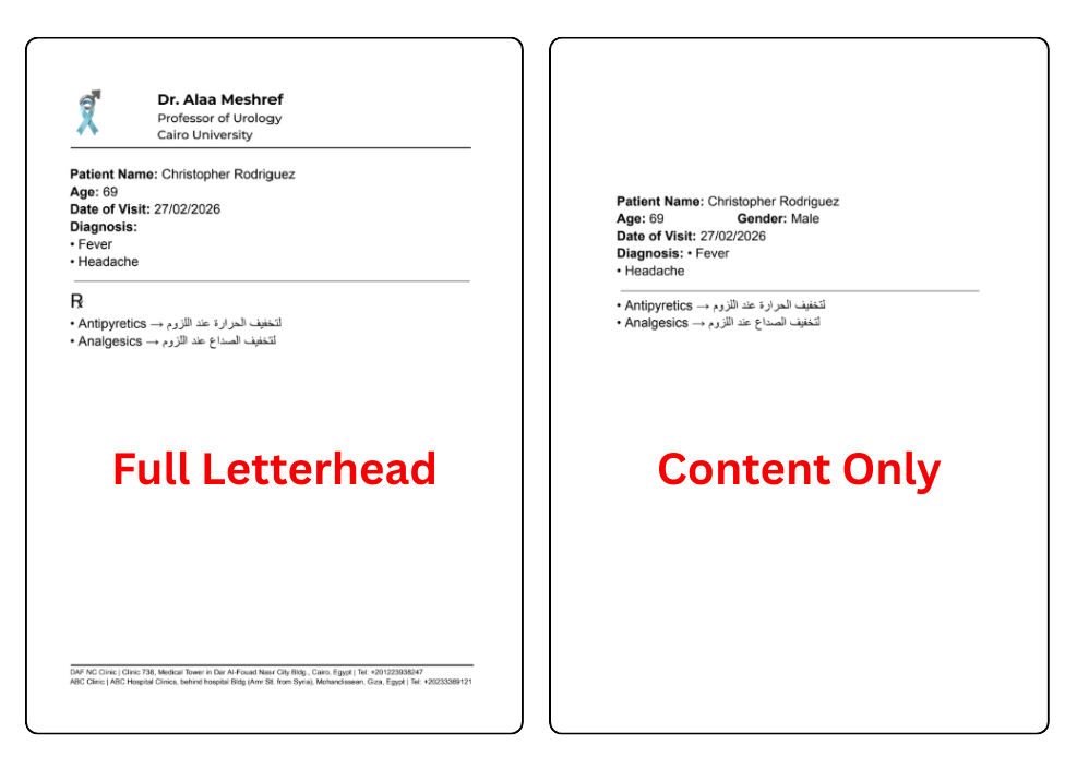 Print Mode comparison