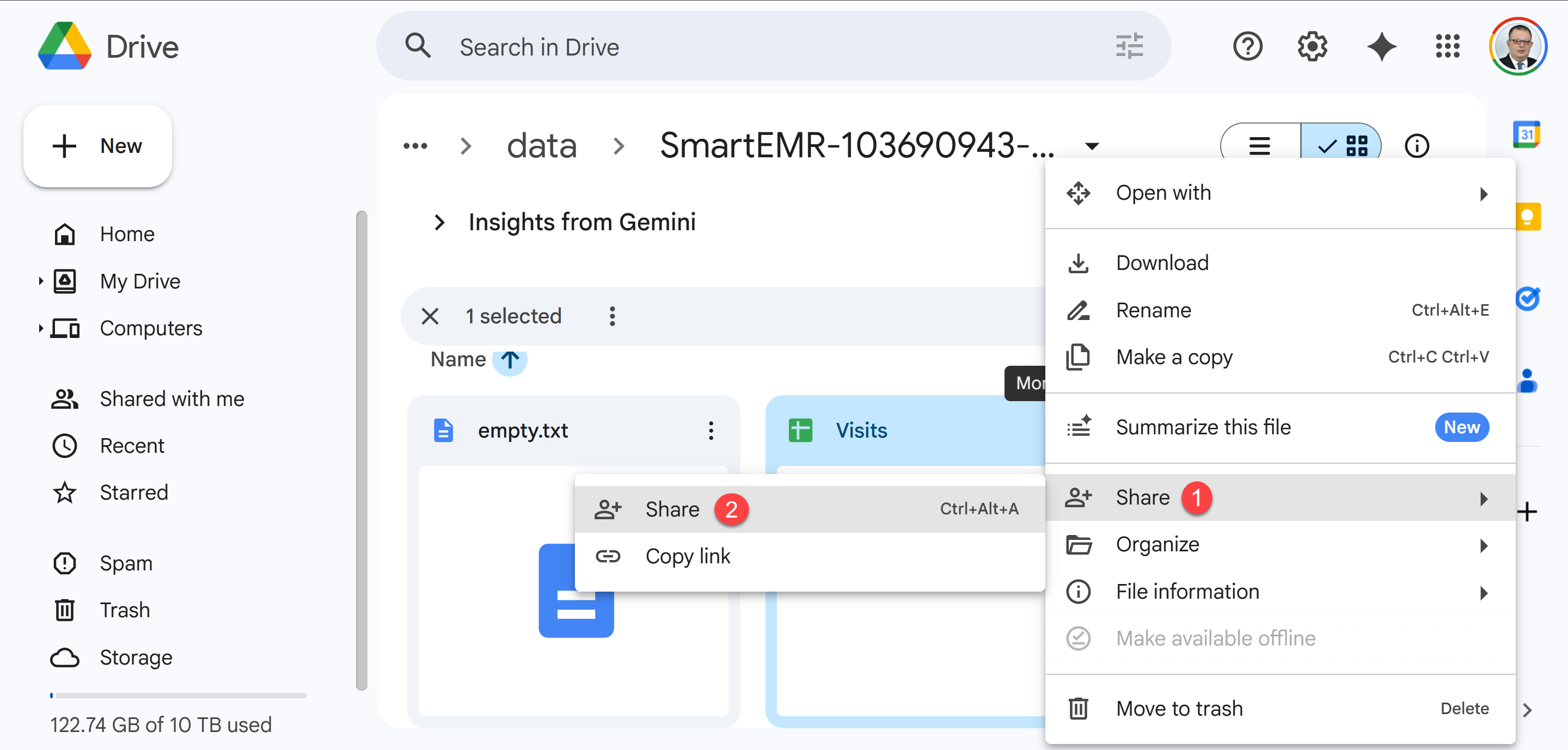 Paste service account email