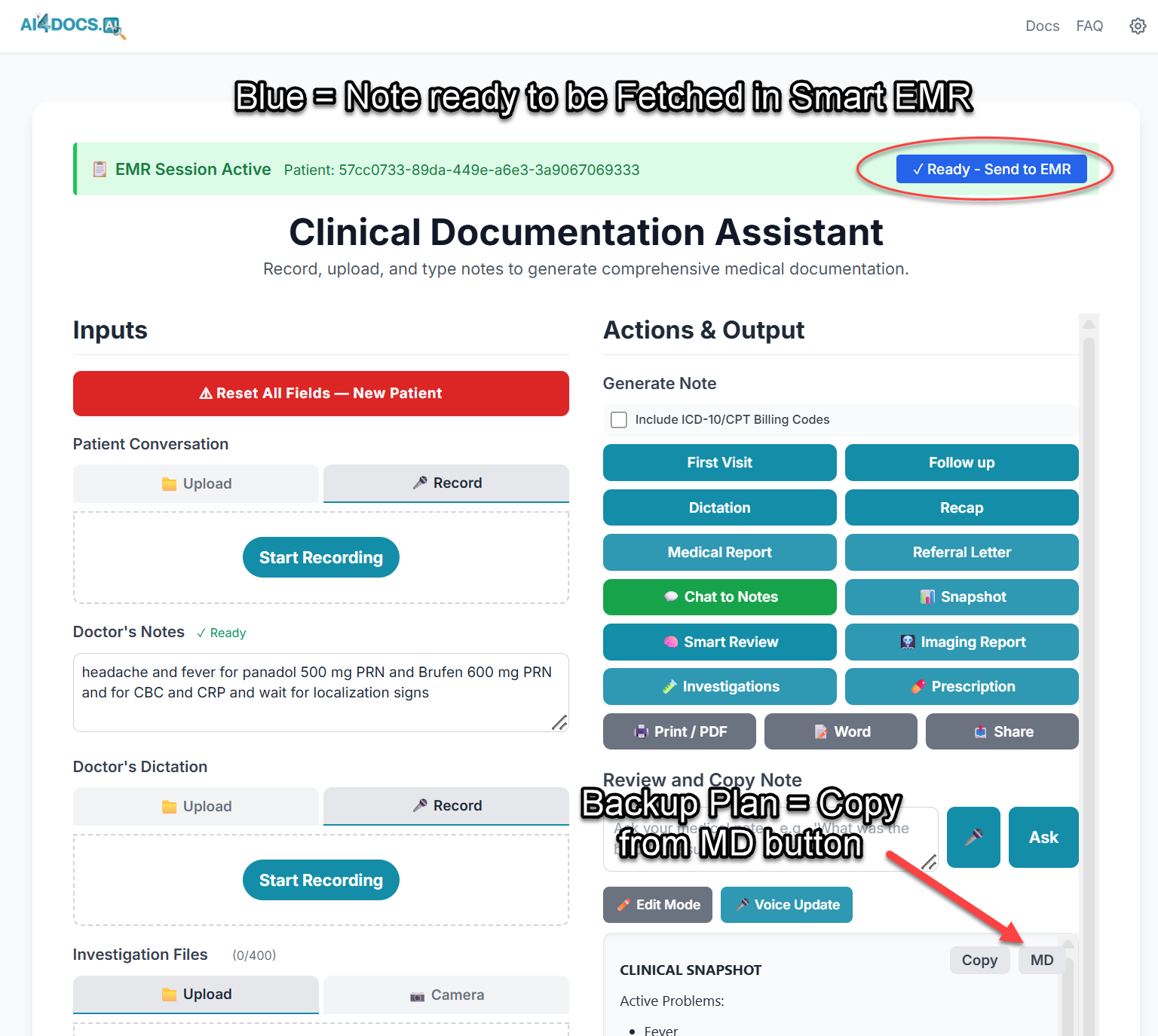 Blue notification - ready to fetch